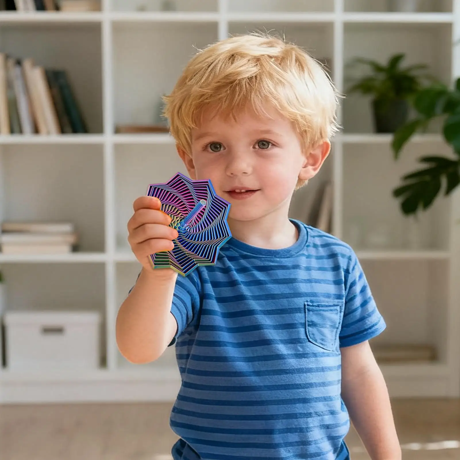 طباعة ثلاثية الأبعاد لعبة تململ حسية موسعة نموذج نجمة الوهم البصري مسدس دوامة الحلي لعبة لوحة تخفيف التوتر