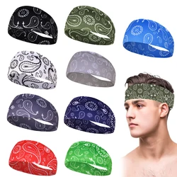 Elastic Sports Hair Bands para homens e mulheres, Yoga Hairbands, Absorbing Sweat Headband, Running Fitness Turban, Outdoor Gym Head Wrap, Bandana