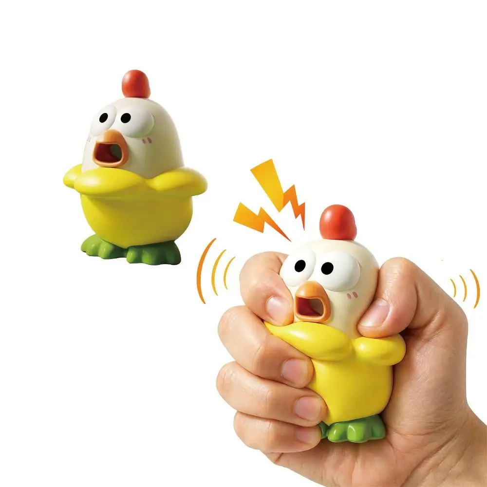 

Stress Anxiety Relief Squeaky Chick Squeeze Toy Portable Soft Screaming Duck Sensory Toy Skin-Friendly Decompression Animal Toy