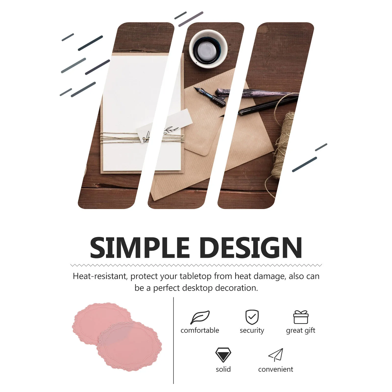 2개 프리미엄 실리콘 왁스 씰 패드 내열성 논스틱 탈형 매끄러운 표면 음료 컵 코스터 선물