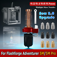 Hotend Kit For Flashforge Adventurer 5M/5M Pro New Upgraded Hotend Kit 0.4mm Hardened Steel Quick-Swap Nozzle 3D printer parts