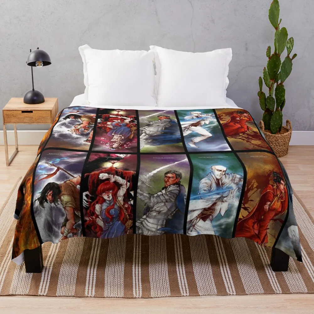 

The Stormlight Archive Epic Fantasy Novel 2022 By Brandon Sanderson Character Fanart Collage Throw Blanket Plush Travel Blankets