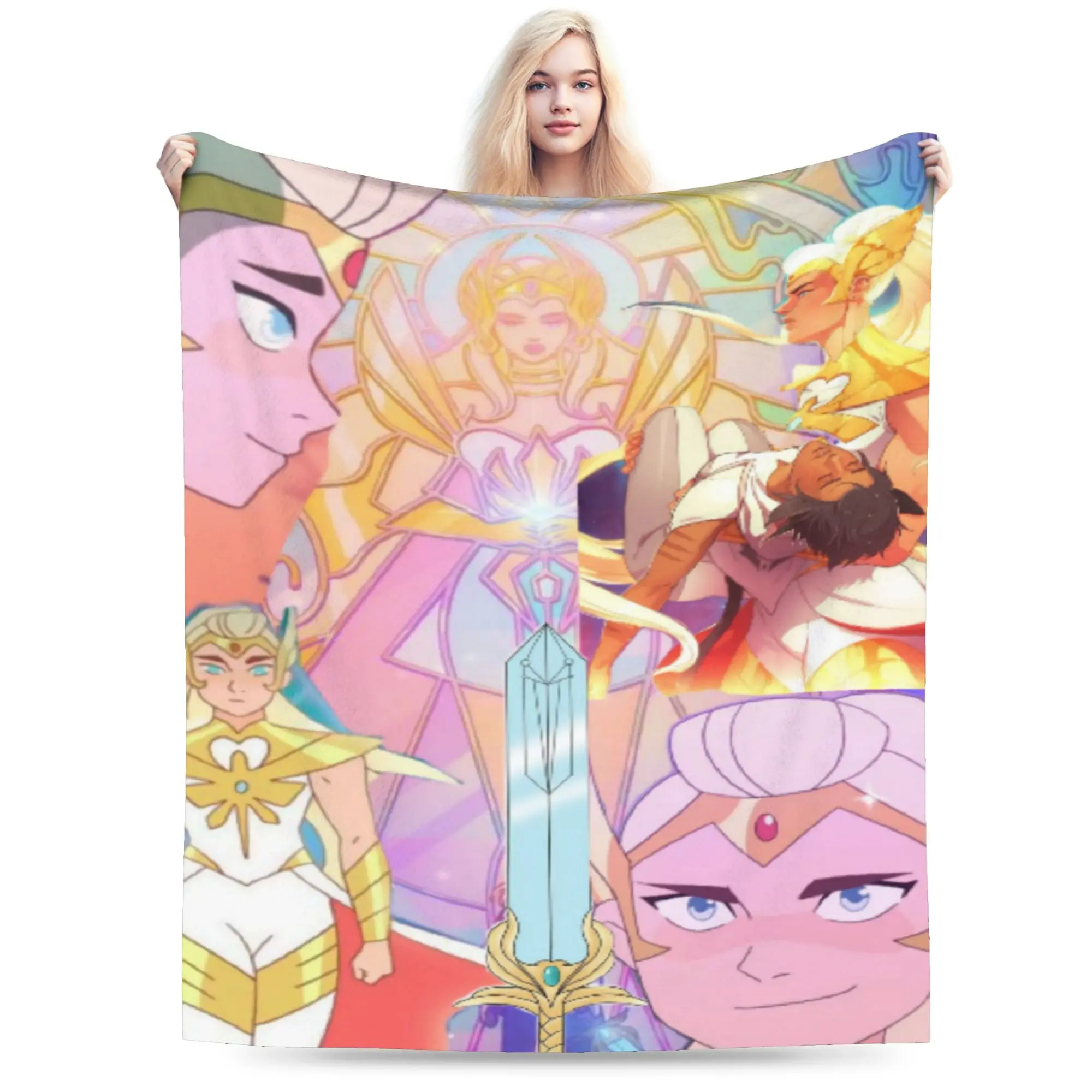 Comfortable She-Ra and the Princesses of Power Blanket Accessories Home Decorative  Blanket Throw Super Soft Velvet for Office