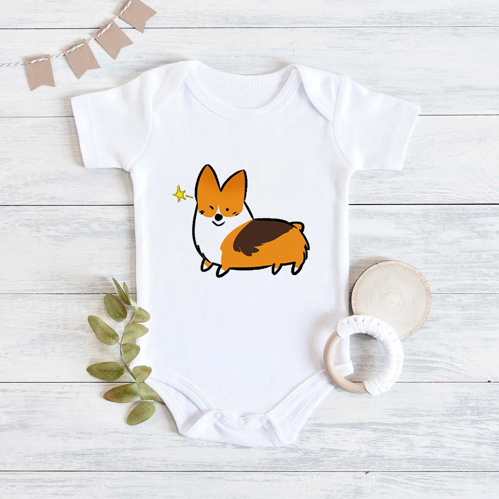 Funny Animal Cartoon Infant Onesie Loose Breathable Summer Baby Boy Bodysuit Short Sleeve Toddler Girl Clothes Romper 0-24 Month