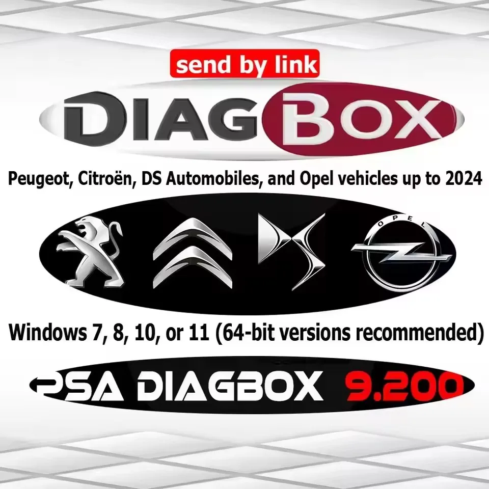 

DiagBox V9.2 OBD-II Automotive Diagnostic Tool for Peugeot Citroen DS Opel Car Repair Kit with 2024 Update