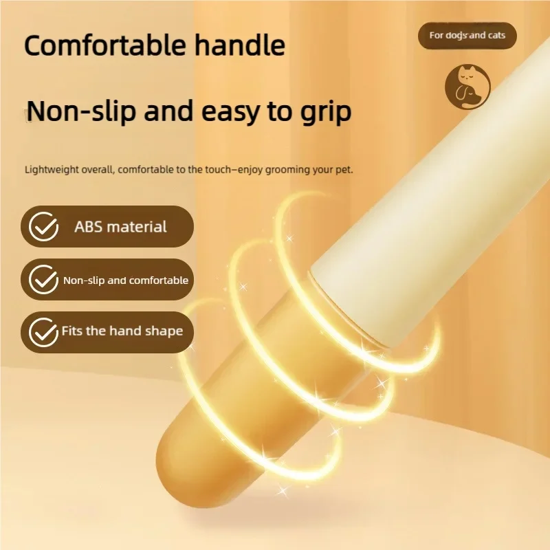 Dual-Purpose Pet Comb for Cats, Floating Hair Remover Brush with Needle Design, Grooming Tool for Long & Short Fur view 5