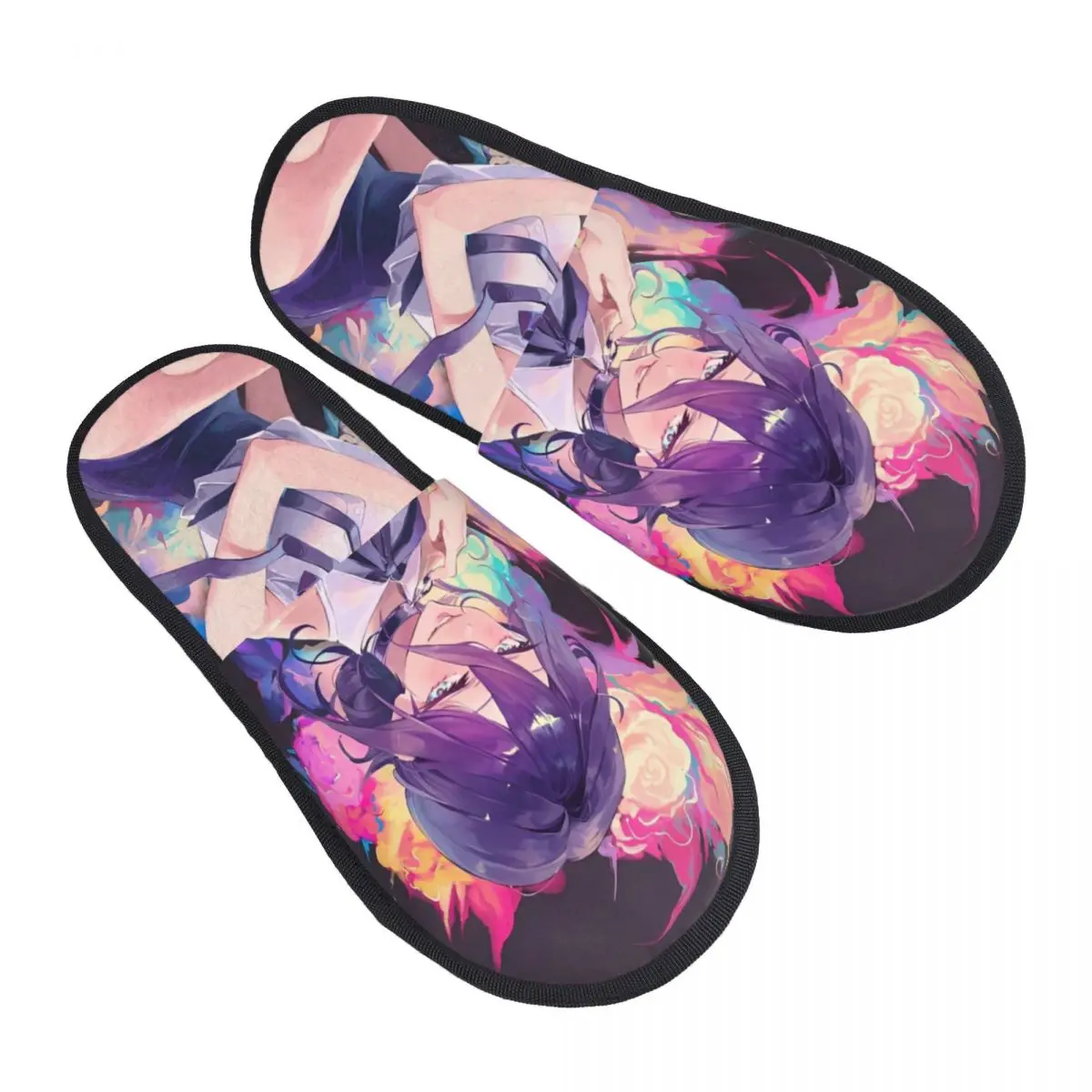 

Winter Slippers Chainsaw Man Reze Accessories Household Fur Slides Slippers Indoor Anime Cozy Non-skid Slides