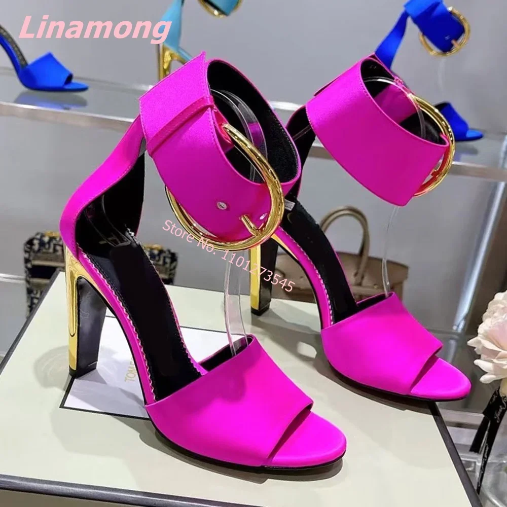 

Silk Luxury Luxury Design Sandals 2025 Summer New Women Solid Thin High Cover Heel Peep Toe Leather Sexy Wedding Party Shoes