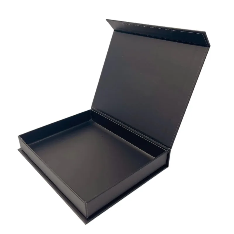 Hot-selling high-end portable luxury custom logo black magnetic gift box