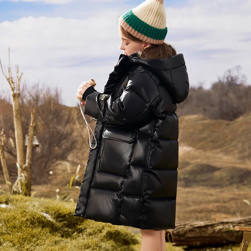 2025 Winter Children Down Jacket For Girl Thick Warm Waterproof Long Teenage Girl Outwear Coat 5-16 Years Kids Parka