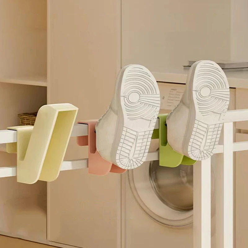 No Punching Shoe Drying Rack Bedroom Neat Storage Shoe Drying Slippers Rack Bathroom Rack Slipper Hook Toilet Drainage Rack Wall