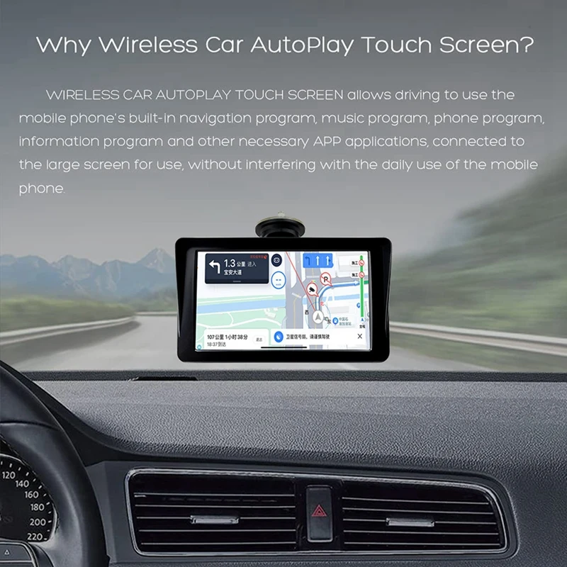 Universal 7 Inch Car Radio Multimedia Video Player Wireless Carplay Tablet Android Touch Screen Bluetooth MP5