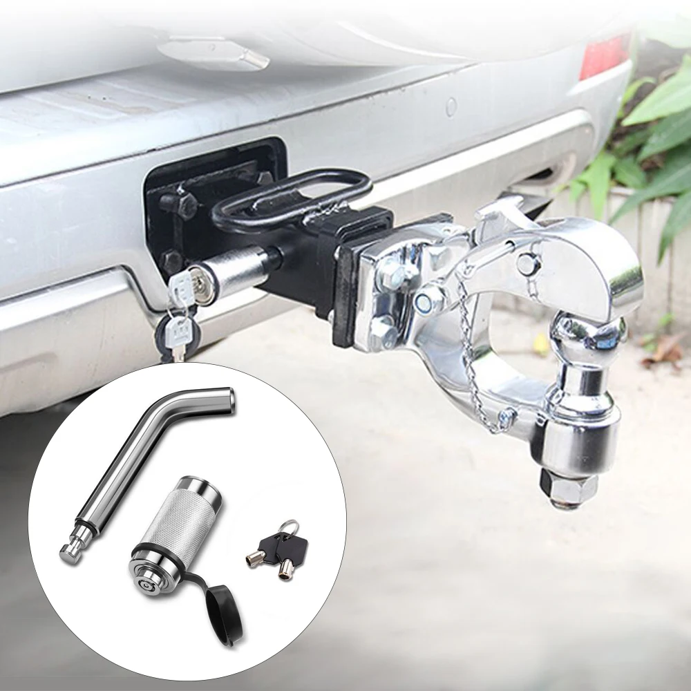 

Trailer Hitch Lock 5/8in Aluminum Towing Hitch Receiver Lock Anti-Theft Waterproof Hitch Receiver Pin Lock For RV Truck Keys