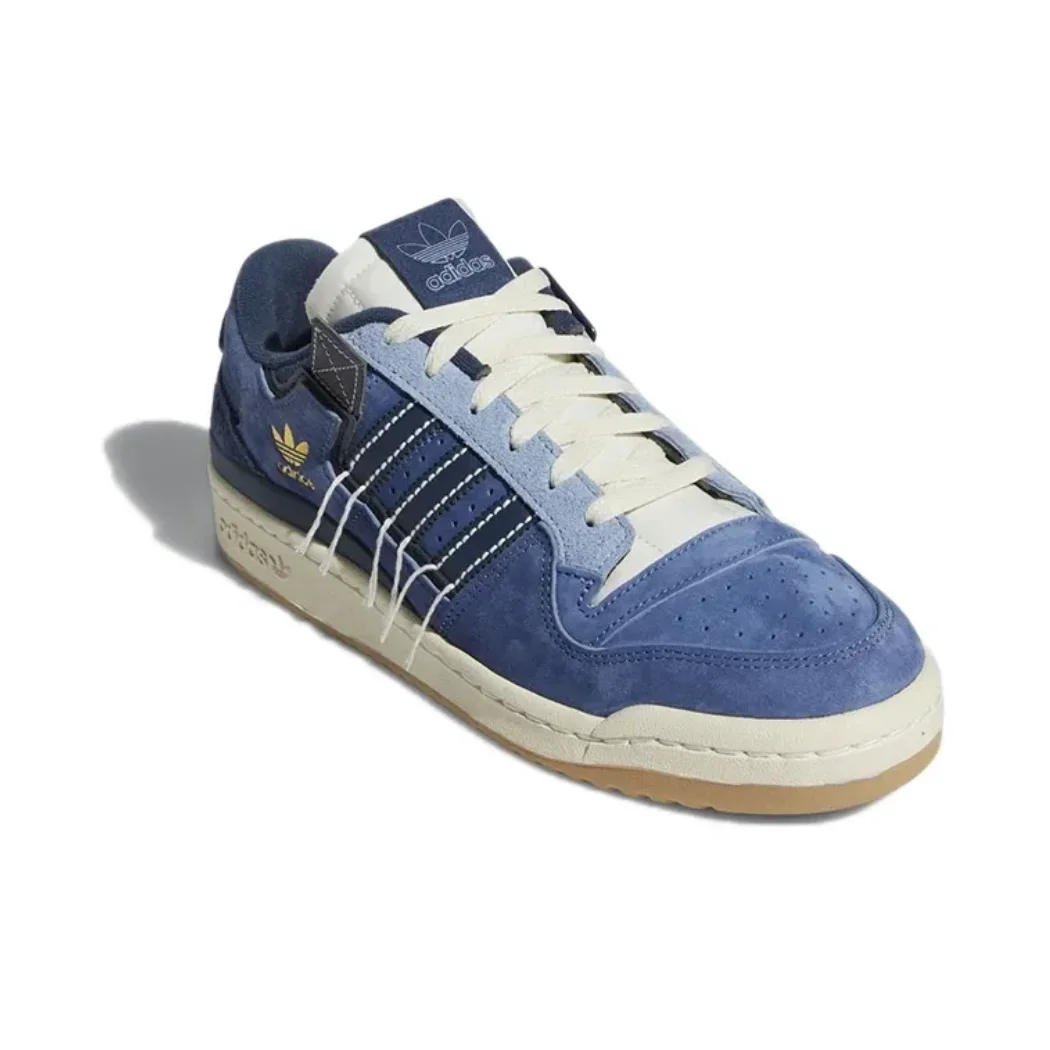 Adidas-Chaussures basses FORUM 84 pour hommes et femmes, baskets basses, tendance, confortables, polyvalentes, décontractées, bleues