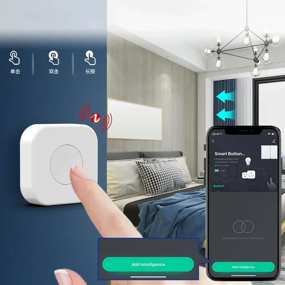 Multi-Scene Situação Switch Knob, Wireles Scene para Smart Home, Tuya