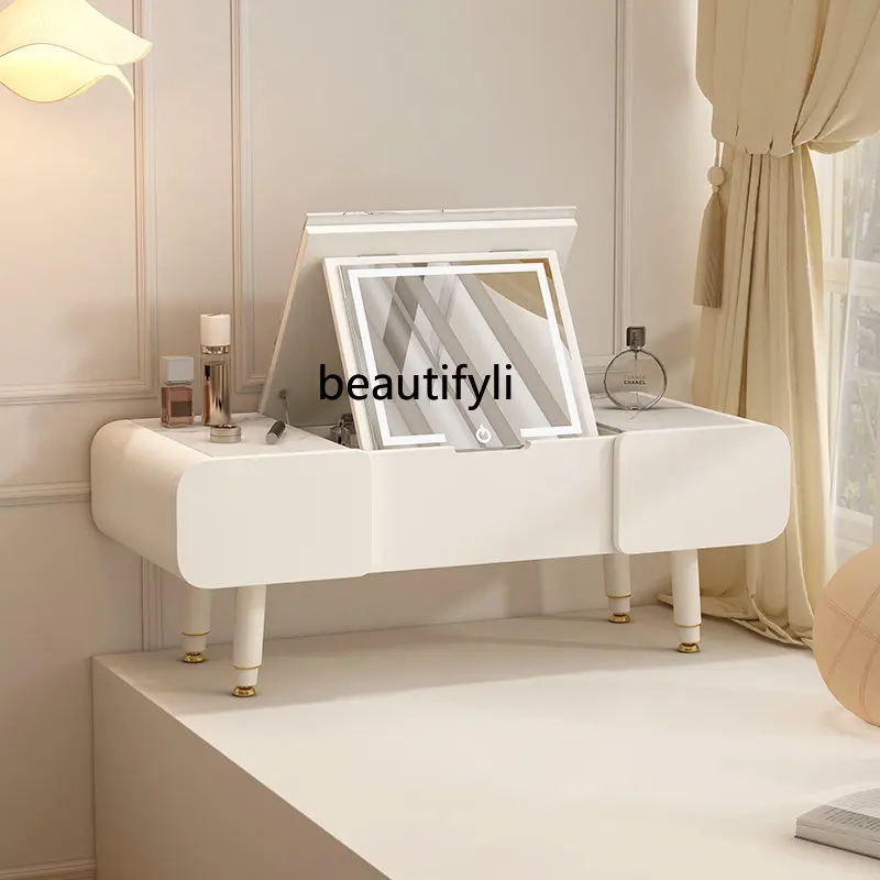 

Bay Window Mini Flip Dressing Table Small Master Bedroom Cosmetic Cabinet Table Integrated 80cm