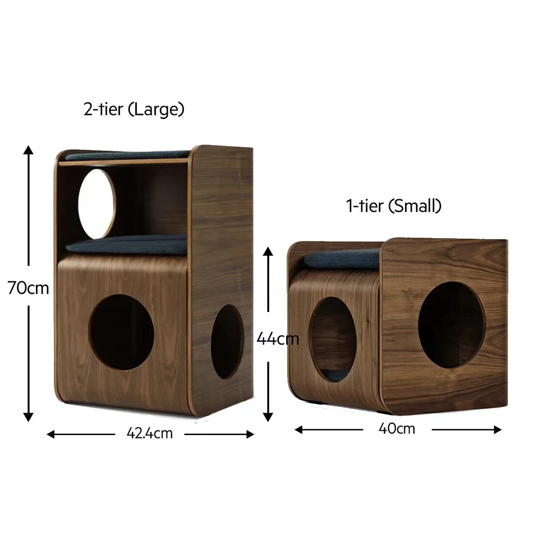 Pet Home Eco-Friendly Modern Curved Wood Animal Pattern Multifunctional Cat Nest House Bed Coffee Table All Seasons