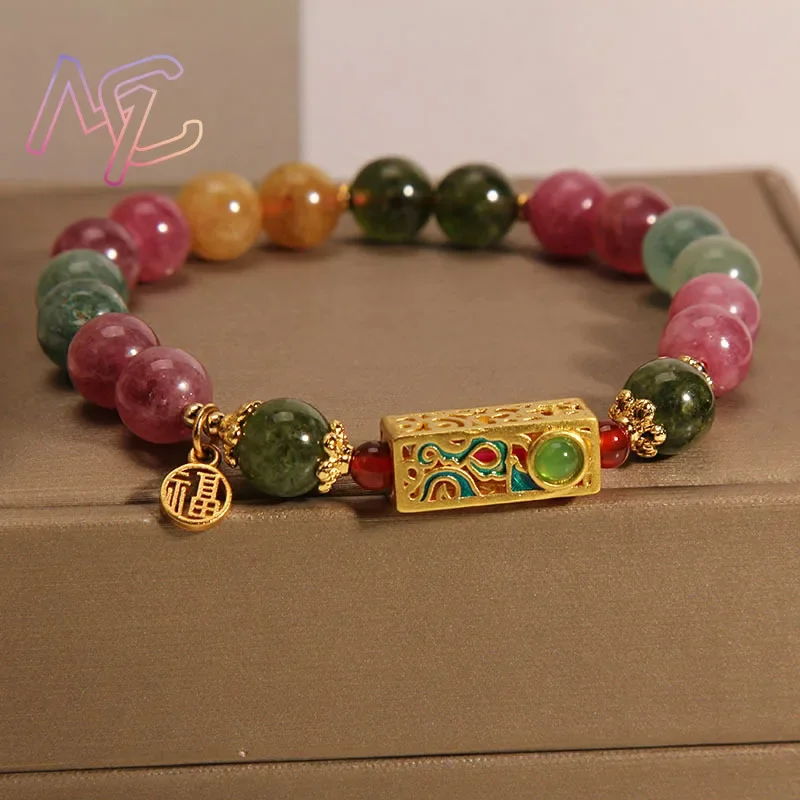 Natural Jade Agate Bracelet Exquisite Flower Design Young Girls Fashion Jewelry Real Gemstone Best Holiday Gift