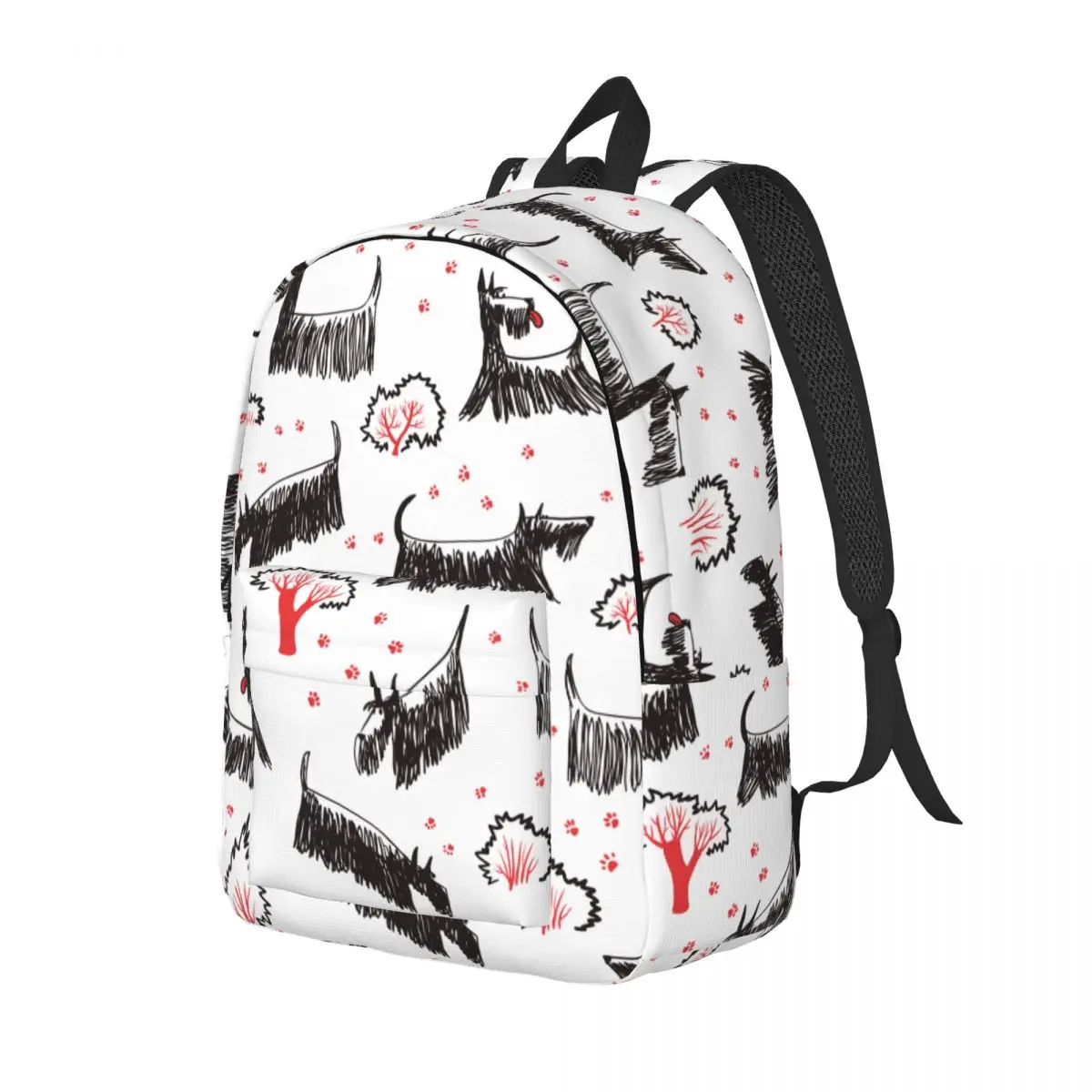 Scottish Terrier Dogs Backpack Elementary High College School Student Gift Animal Dog Lover Bookbag Men Women Daypack Durable