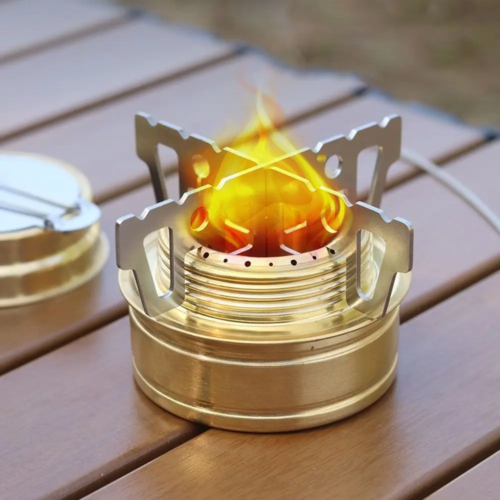 

Portable Stainless Steel Alcohol Stove With Cross Bracket Portable Camping Stove Mini Outdoor Alcohol Burner