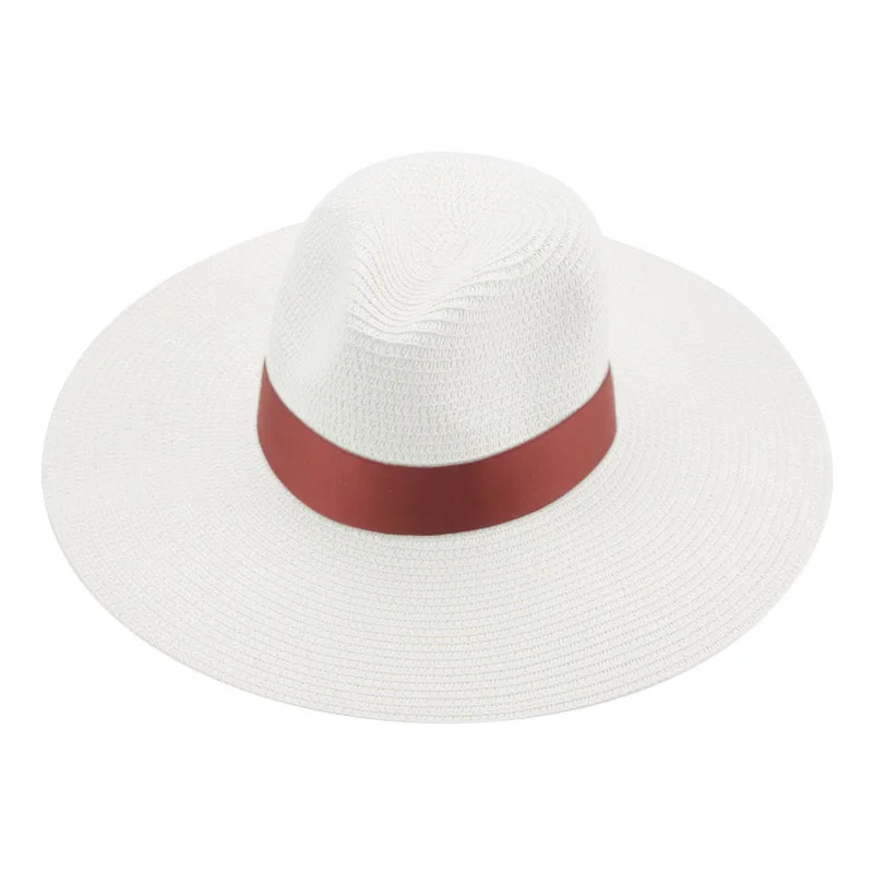 

Hats for Women Straw Summer Hat Bucket Hat Big Brim 11cm Solid Band Luxury Beach Outdoor Women Summer Hat Casual Straw Hats New