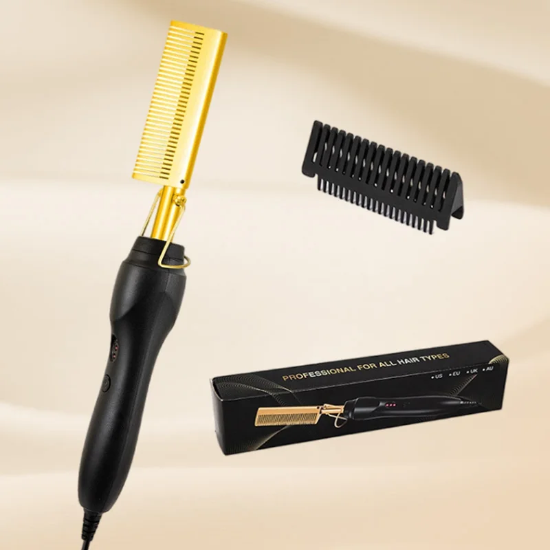 

The most popular hot comb hair straightener, electric hair straightener, portable hot comb wig, salon curling comb tool