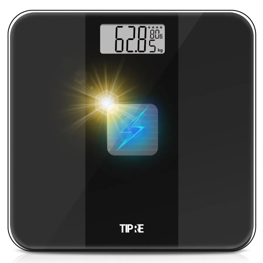 

Solar Powered Digital Bathroom Scale for Body Weight Monitoring 0.1lb Accuracy Up to 400lb/180kg Capacity Lightweight Design wi