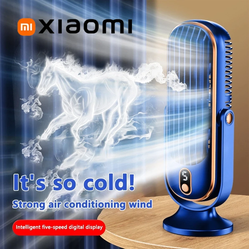 Xiaomi MIJIA-aire acondicionado pequeño, secador de pelo ajustable de 720 grados, carga USB, batería grande, aire acondicionado portátil de doble Motor
