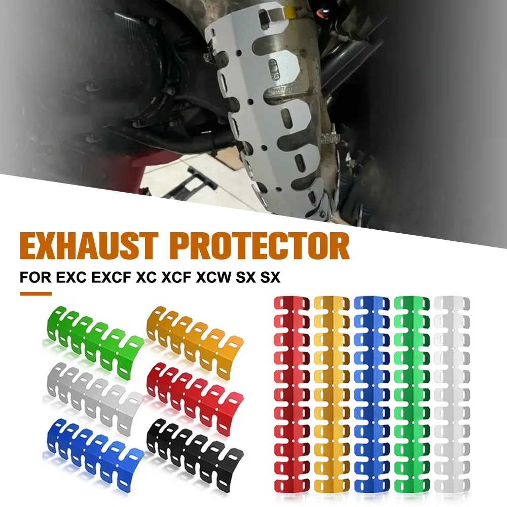 

Motorcycle Accessories For EXC EXCF XC XCF XCW SX SX Exhaust Heat Shield Muffler Protector Cove Enduro Supermoto Aluminum Alloy