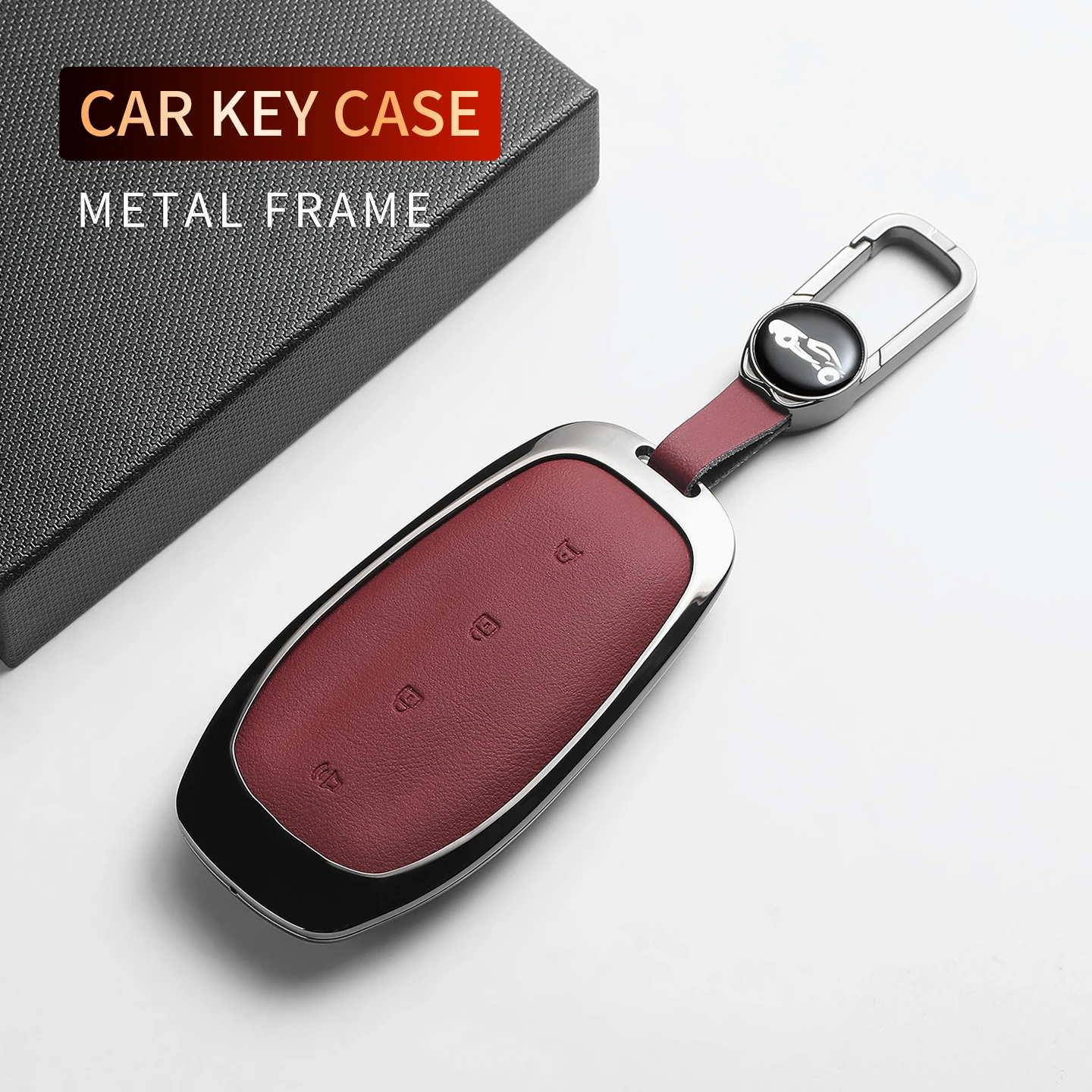 For Electra E7 Electra L7 4 Buttons Aluminum Leather Key Cover Car Interior Accessories