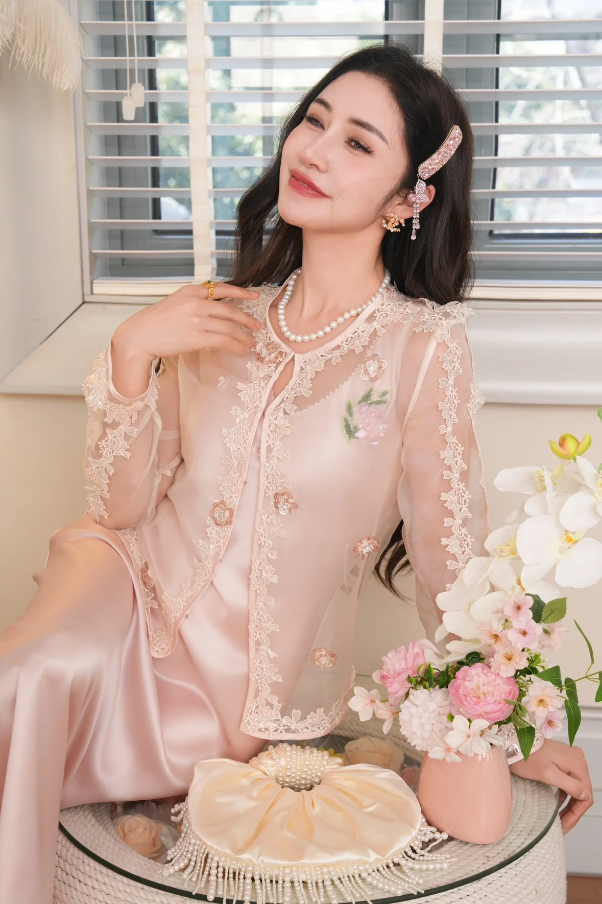 

Silk Women's Faionable Versatile Outerwear Innerwear Sexy Yeerandmore 2025 Spring Summer New Arrival Commute Sle Slim Fit