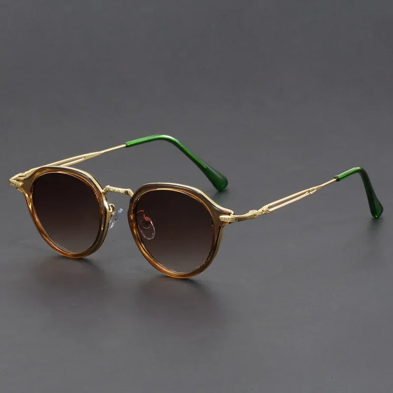 Steampunk Metal Round Sunglasses For Men Male Women Luxury Brand Designer Vintage Popular Outdoor Driving Hip Hop Sun Glasses