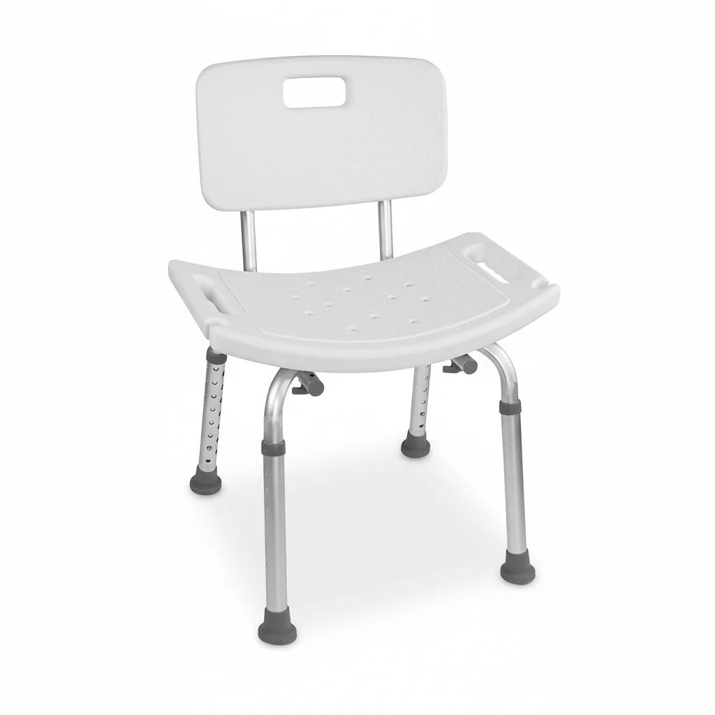 

Adjustable Shower Chair, Aluminum Spa Bathtub Bench with Removable Back, Tool-Free Assembly Shower Stool for Elderly