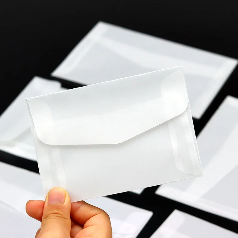 50cs/lot Blank Envelope Semi-transparent Sulfuric Acid Paper Envelopes Set Vintage Wedding Invitation Envelopes For Cards