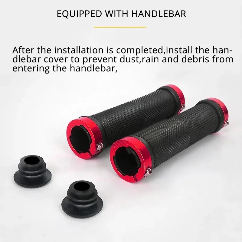 Bicycle Handle Bar Grips Road Mountain Bike Rubber Handlebar Grips MTB Alloy Bilateral Lock Non-slip Grips Cycling Accessories