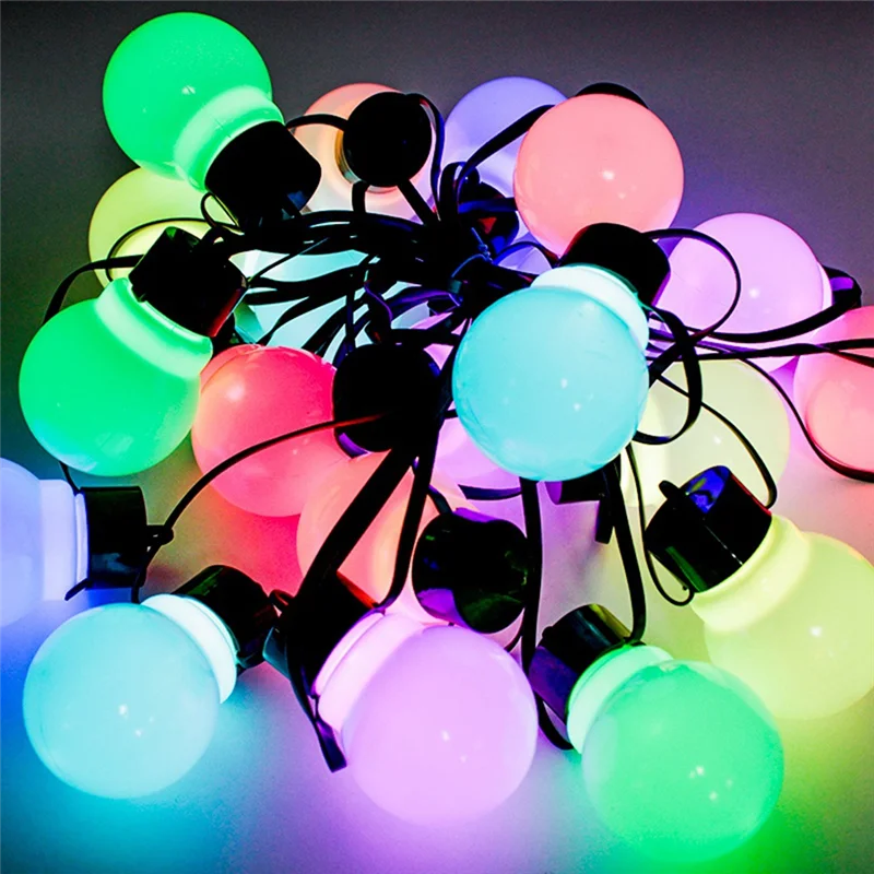 سلسلة إضاءة POP-light لغرفة النوم الداخلية سلسلة إضاءة 7 أمتار 20 مصباح + 2 متر LED ممتد مناسبة للتعليق الخفيف