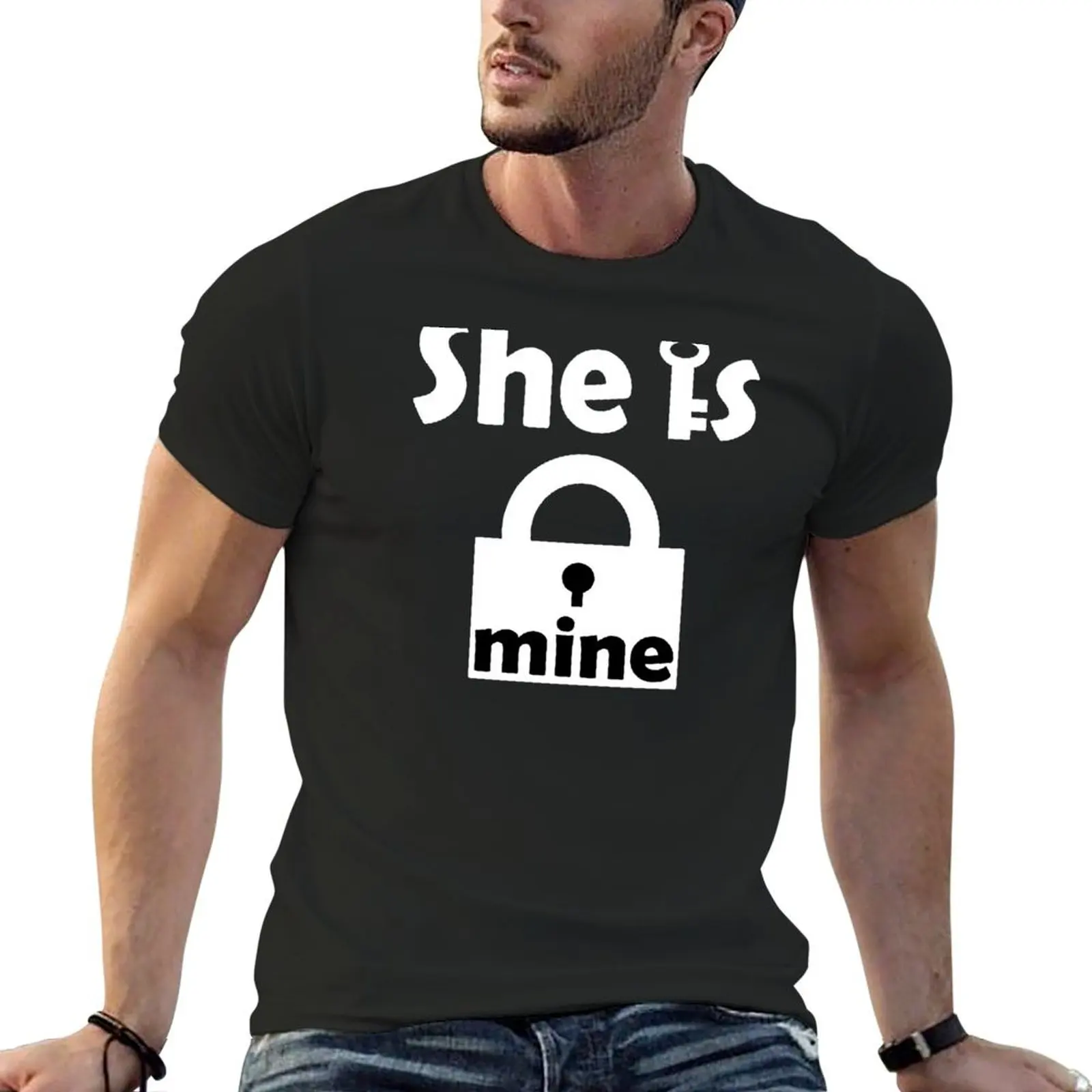 She is mine-valentine T-Shirt designer shirts vintage graphic tee plus sizes graphic tees men