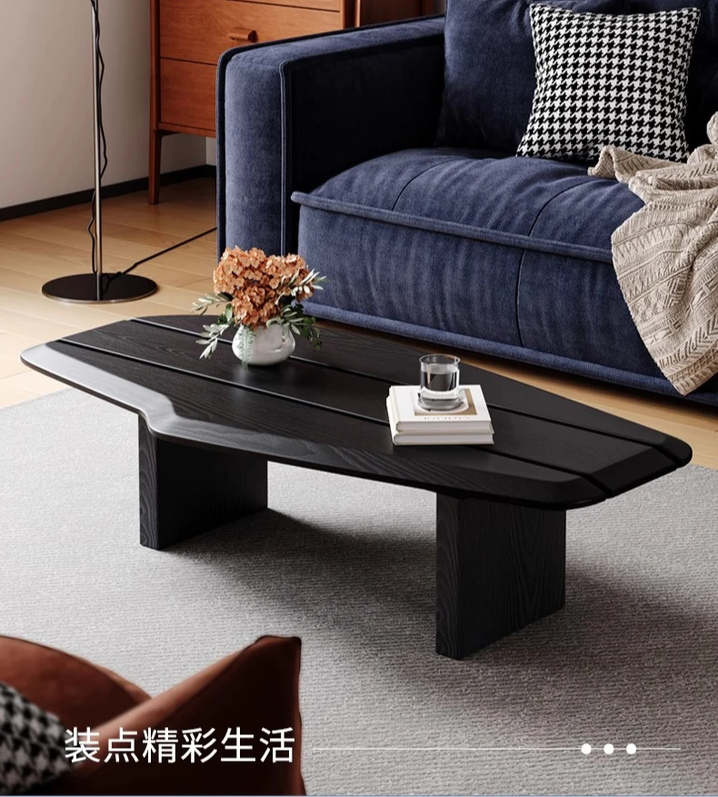 

French special-shaped coffee table small apartment household light luxury high-end solid wood