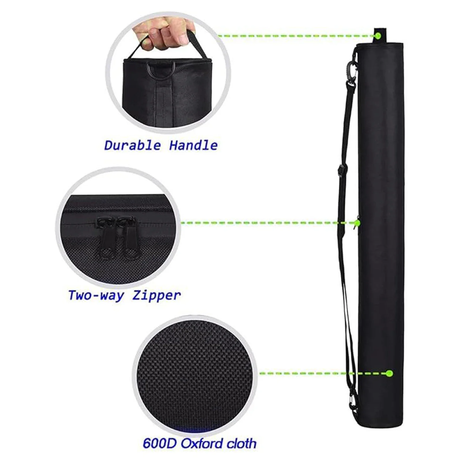 Golf Beer Soda Ice Packs, Outdoor Camping Oxford Fabric Insulated Bag, Round Tube Thermal Pouch, Food & Beverage Cooler