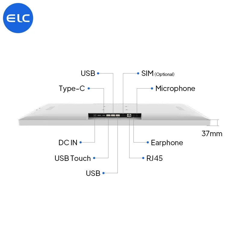 Portable 24 Inch Incell Android 8GB+128GB Touch Display Screen Rotate USB Wifi Smart Online Television TV for Work