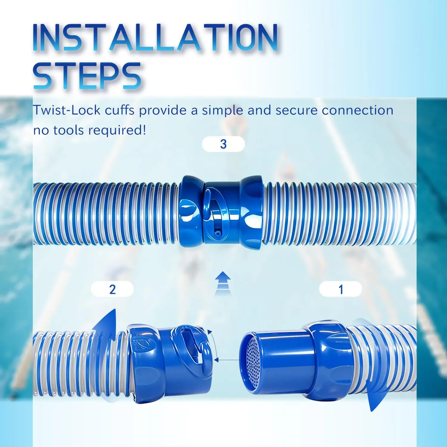 Odiac R0527700 Pool Cleaning Robot Replacement Hose Twistlock Hose 1 Meter Suitable for MX6 MX8