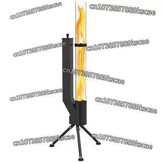 Vertical Wood-Burning Rocket Stove Rocket Barrel Patio Heater Outdoor Camping Winter Pellet Stove Heating Stove