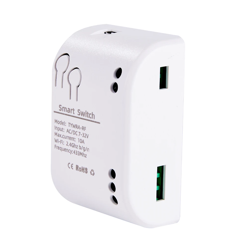 WLAN Smart-Schalter 1-Kanal 7-32V Mini WLAN-Lichtsteuerung 433 RF-Empfänger Tor- und Garagenöffner 10A Kompatibel mit Tuya App 1-Kanal-Relais – Detail 2