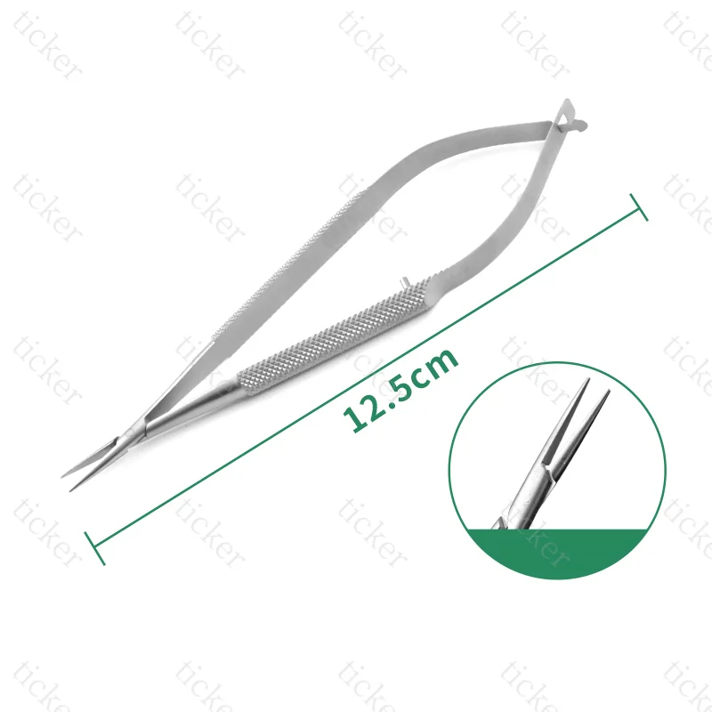 Castroviejo Needle forceps Straight/Curved 12.5cm-18cm for Dental forceps Orthodontic Implant tool