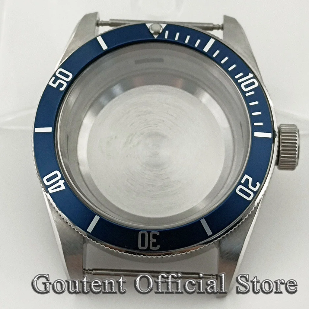 Goutent 41mm Sapphire Crystal Silver Watch Case Fit NH35 NH36 ETA 2824 2836 PT5000 Miyota 8215 821A 8205 DG2813 3804 Movement