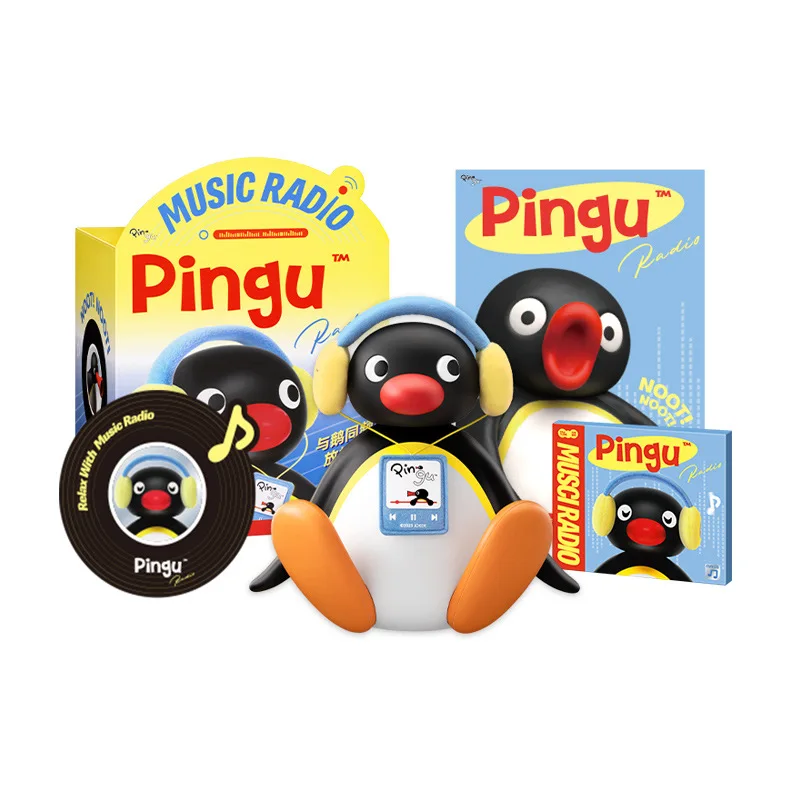 MarTUBE Pingu Bluetooth-luidspreker Leuke hoofd schuddende cartoon-pinguïn Muziekradio Draadloze audiospeler Verjaardagscadeau voor Pingu-fans