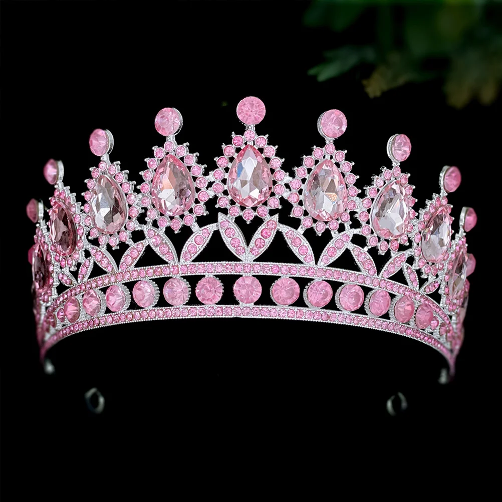 Rhinestone Crowns and Tiaras Homecoming Headgear Pink Zinc Alloy Bridal Women's