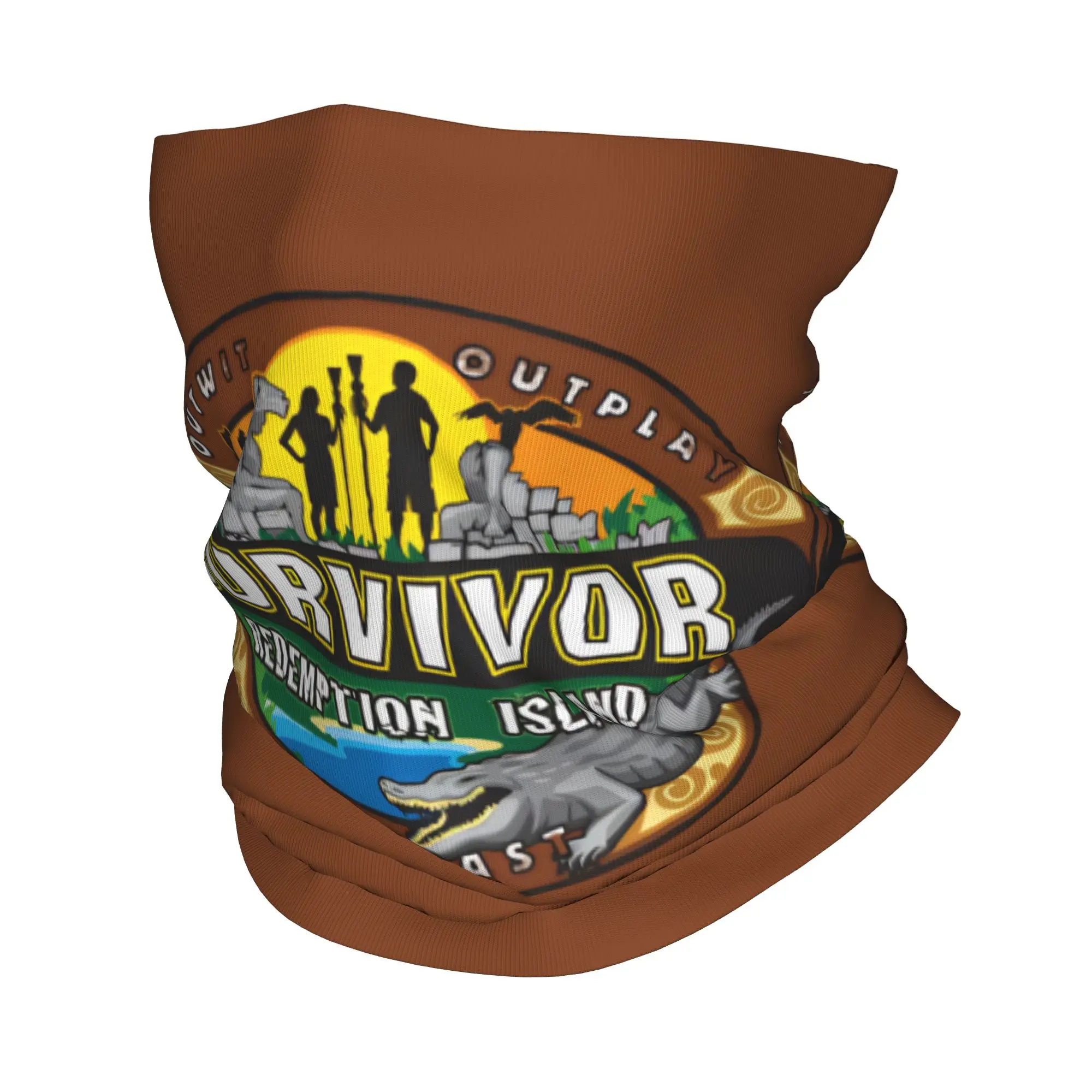 Cache-cou bandana S-Survivors imprimé Redemption Island, masque, écharpe, bandeau multi-usage, pêche, unisexe, adulte, coupe-vent