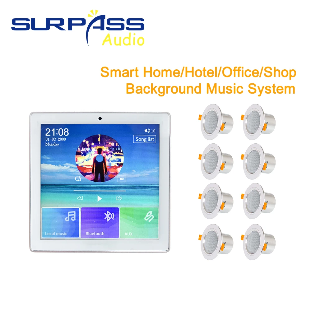 4 بوصة 20 واط بلوتوث صغير المنزل الذكي الجدار مكبر للصوت الصوت واضح وكامل PA خلفية الموسيقى سقف المتكلم نظام المسرح