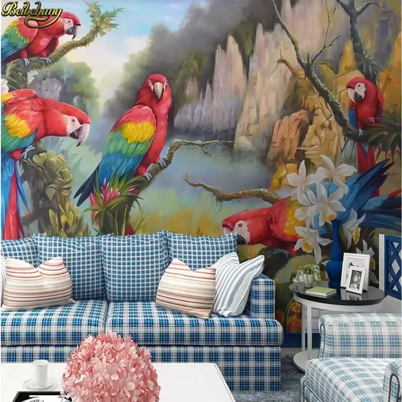 papel de parede Photo Wallpaper 3D Mural fashion simple peacock rich and auspicious Living Room Bedroom Romantic Home Decor